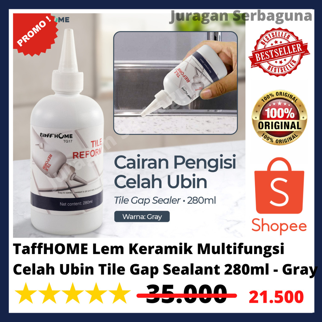 

TaffHOME Lem Keramik Multifungsi Celah Ubin Tile Gap Sealant 280ml - Gray