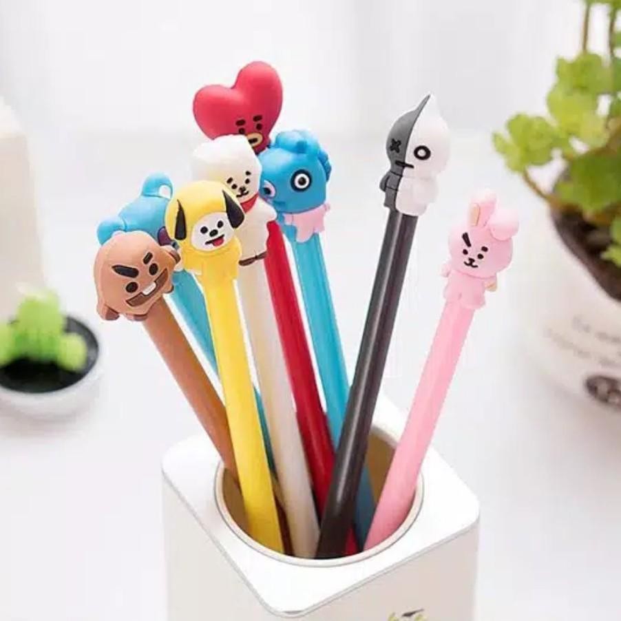 

LLC Pena gel karakter - Pulpen Gel Pena Pen Perlengkapan Sekolah Stationary Pena BTS