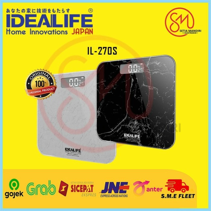 IDEALIFE IL270s - Digital Bathroom Scale - Timbangan Badan IL-270s