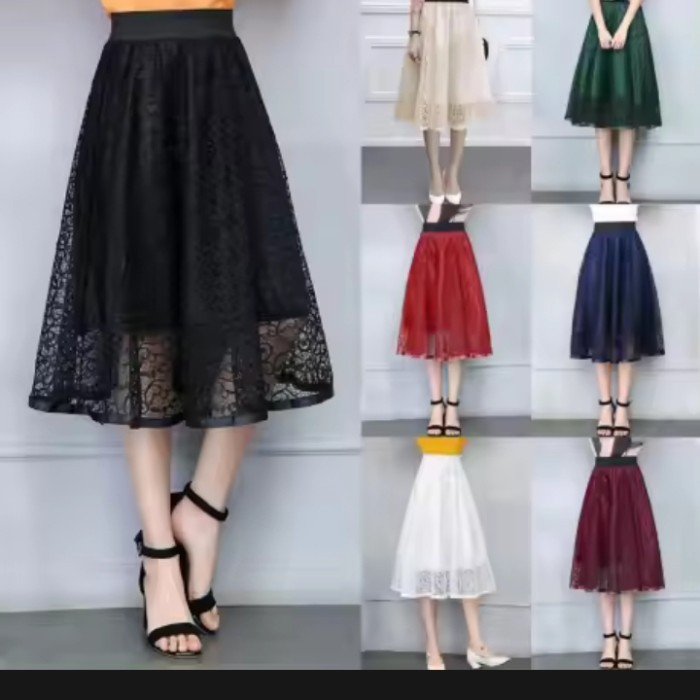 "HST.H" - TERMURAH ROK BRUKAT 7/8 ROK WANITA - navy