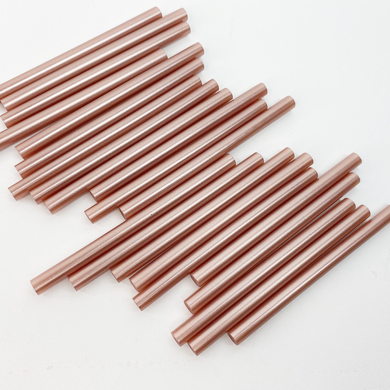 

20pcs 7x100mm Hot Melt Glue Stick Retro Metallic Color Bronze Rose Gold Lacquer Wax Seal DIY Tools Adhesive