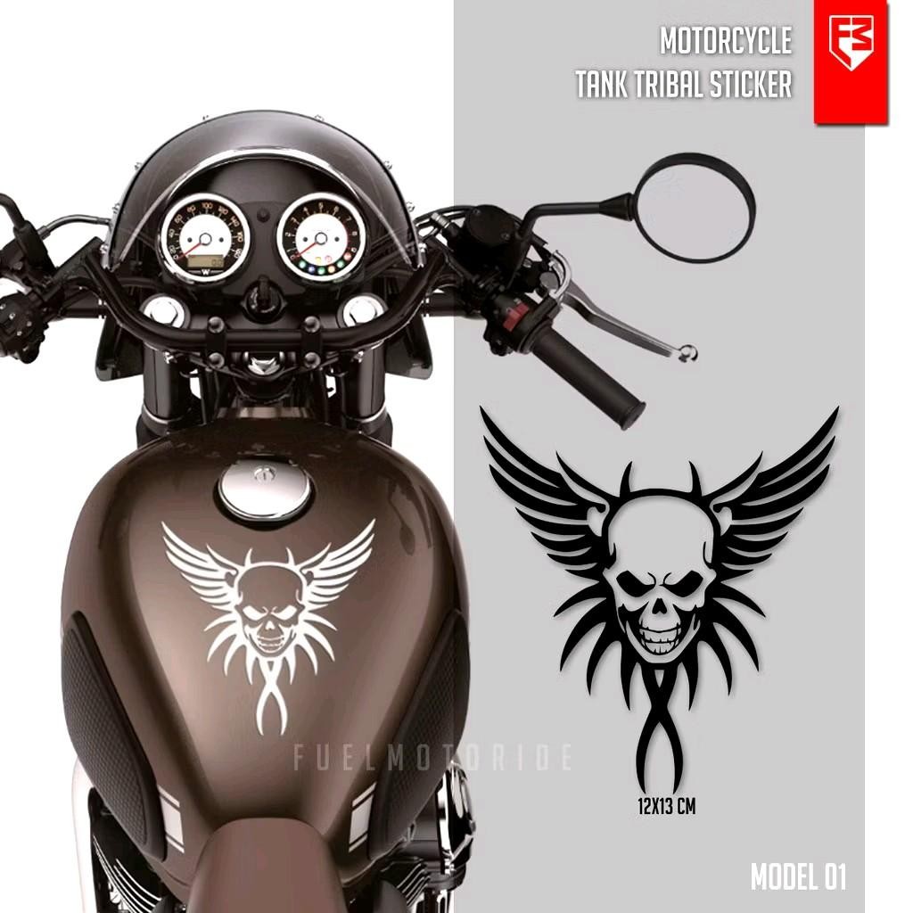 Sticker Tangki Motor Classic Tribal w175 harley enfield triumph cb gs