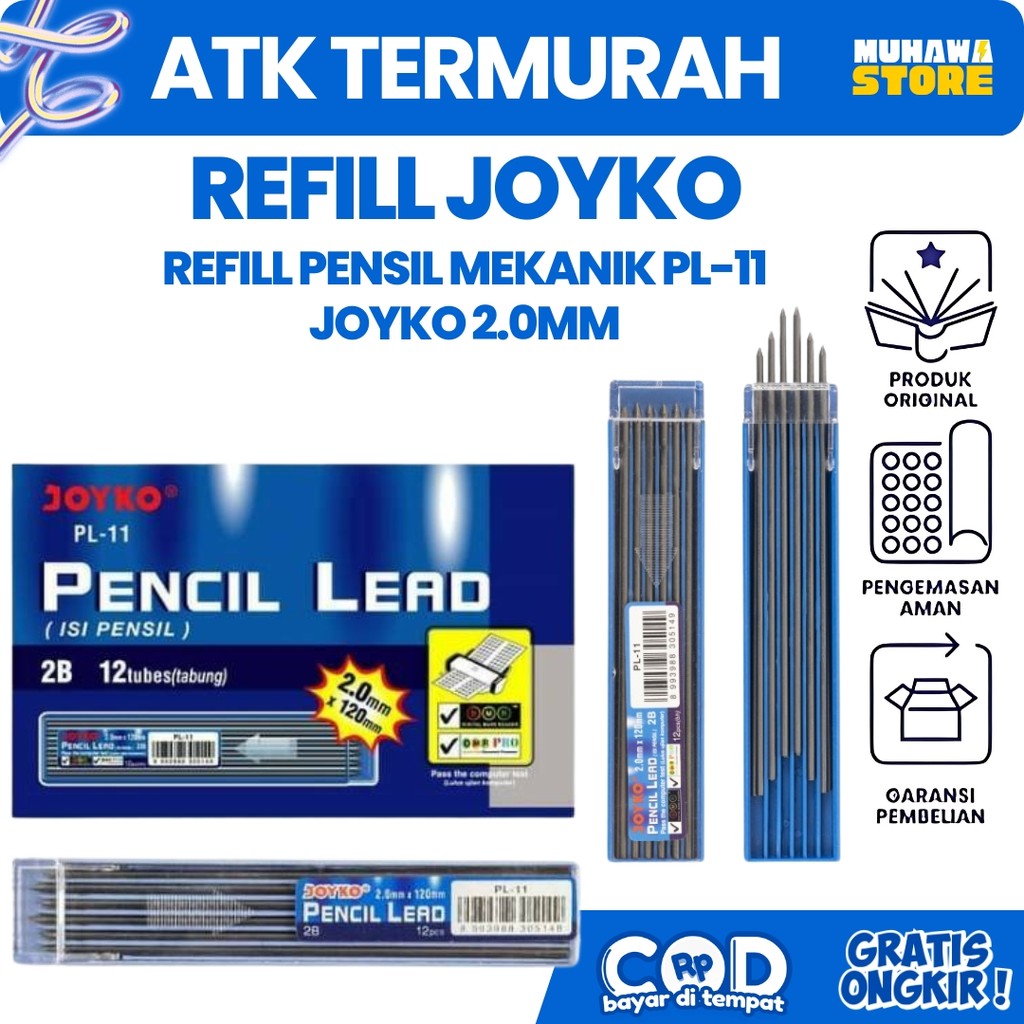 

REFILL PENSIL JOYKO PL-11 Isi Ulang Pensil / Refil Pensil Mekanik 2.0 mm Joyko PL-11