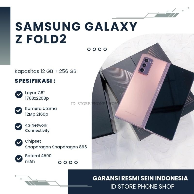 Samsung Z Fold 2 SEIN 12/256GB - Fullset Second Original