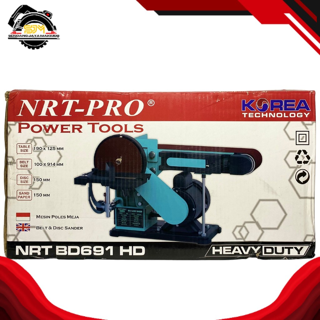 MESIN AMPLAS / SANDER 2 IN 1 / BELT & DISC SANDER DB 691 HD NRT-PRO