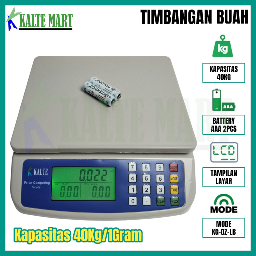 Timbangan Digital Computing Scale 30kg/40Kg Timbangan Digital buah 40Kg Timbangan sayur Digital