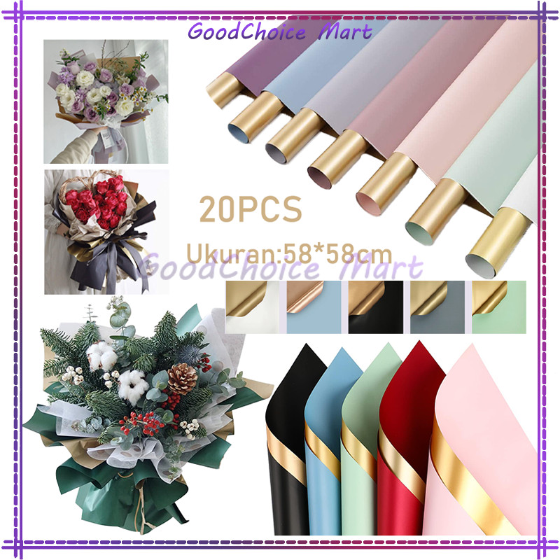 

Flower Wrapping Paper Bi Color Gold/Gift Wrappers