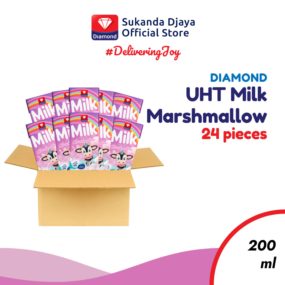 

Diamond Milk Susu UHT Marshmallow 200 ML 1 Karton