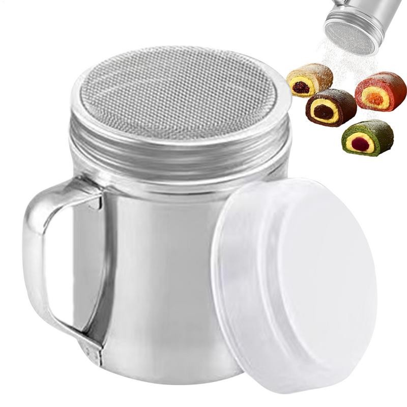Powder Shaker Sugar Shaker Duster Stainless Steel Fine Mesh Shakers Stainless Steel Salt and Pepper 