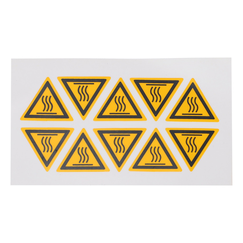 

10 Pcs Pay Attention to High Temperature Warning Scald Label Sign Sticker Equipment Decal Caution Logo Stickers