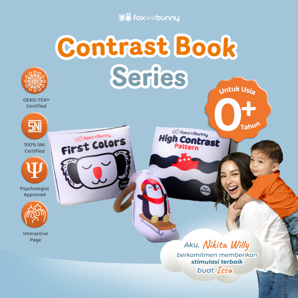 JH98IU Foxandbunny - Contrast Book Series ( First Colors & High Pattern Contrast ) - Bundling Free F