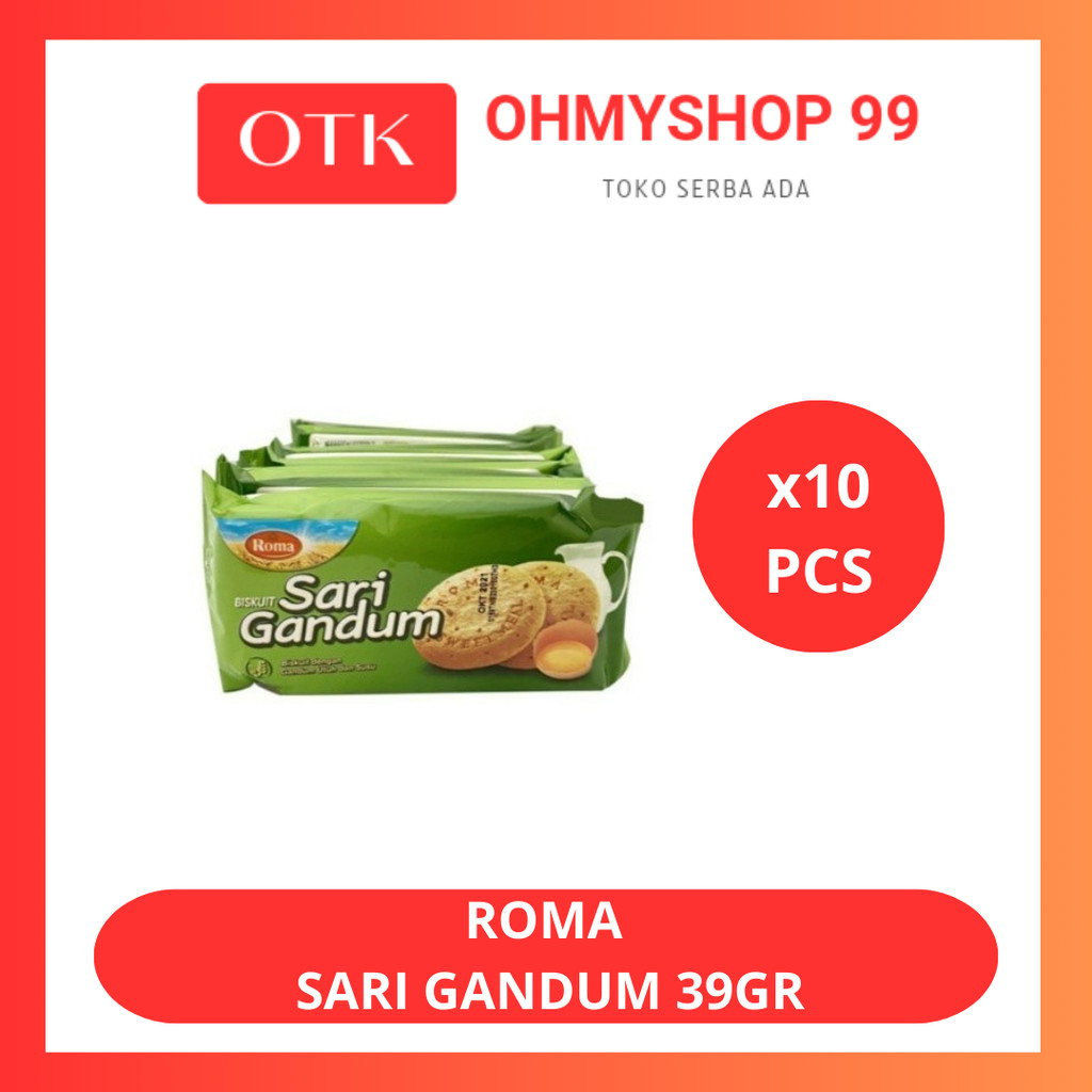 

ROMA Biskuit Sari Gandum 10x39gr