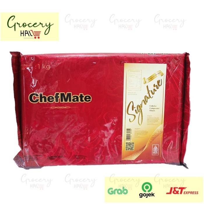 

CHEFMATE SIGNATURE DARK CHOCOLATE COMPOUND 1KG ( COKELAT BATANGAN )