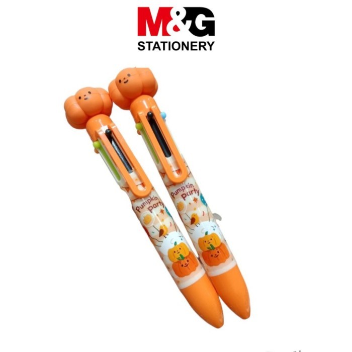 

Pulpen 6 Colours M&G Pumkin Party ABPU8174 Ballpaint 6 in 1 Tip 0.7 mm Pena Cetek Karakter - SATUAN - M&G 6 IN 1, PUMKIN ABPU8174