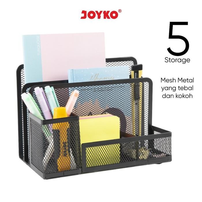 

READY Desk Set JOYKO DS21/Pen Holder/Tempat Alat Tulis Jaring/Deskset Besi HANYA HITAM Metal - HITAM