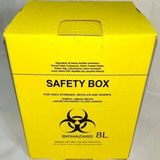 Safety Box 8 Liter Safety Box Medis 8 L Tempat Sampah Medis