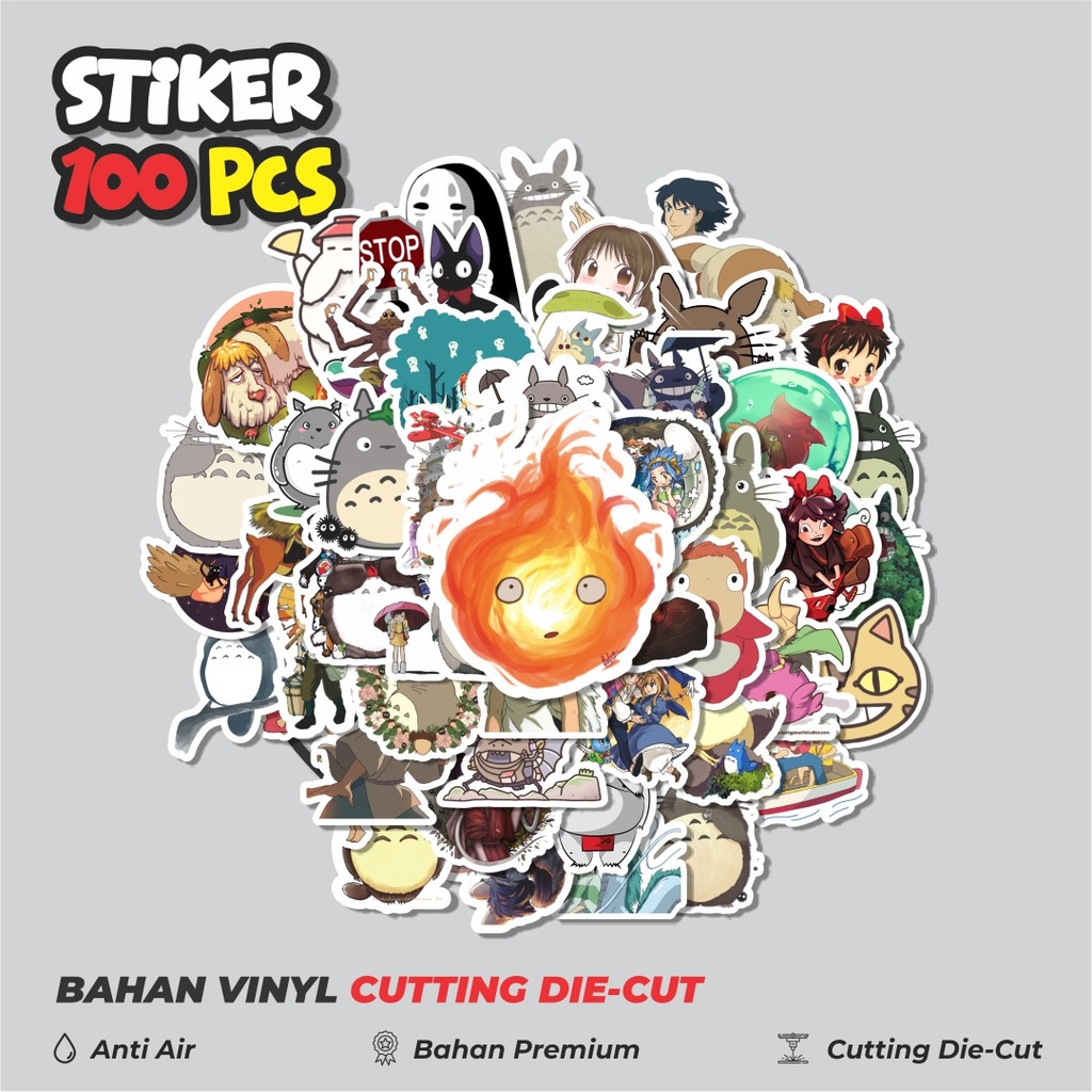 

Terbaru! 50 pcs Stiker Anime Studio Ghibli Dekorasi Lucu Kreatif untuk Notebook, Skateboard, HP