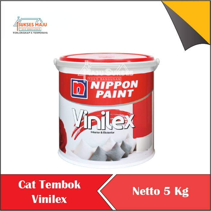 CAT NIPPON VINILEX 300 5 KG VINILEX MAWAR 300 PUTIH INTERIOR EKSTERIOR KEMBANG WHITE