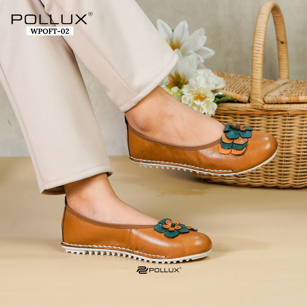Pollux Monday WPOFT 02 Sepatu Flat Shoes Wanita Bahan Kulit Asli