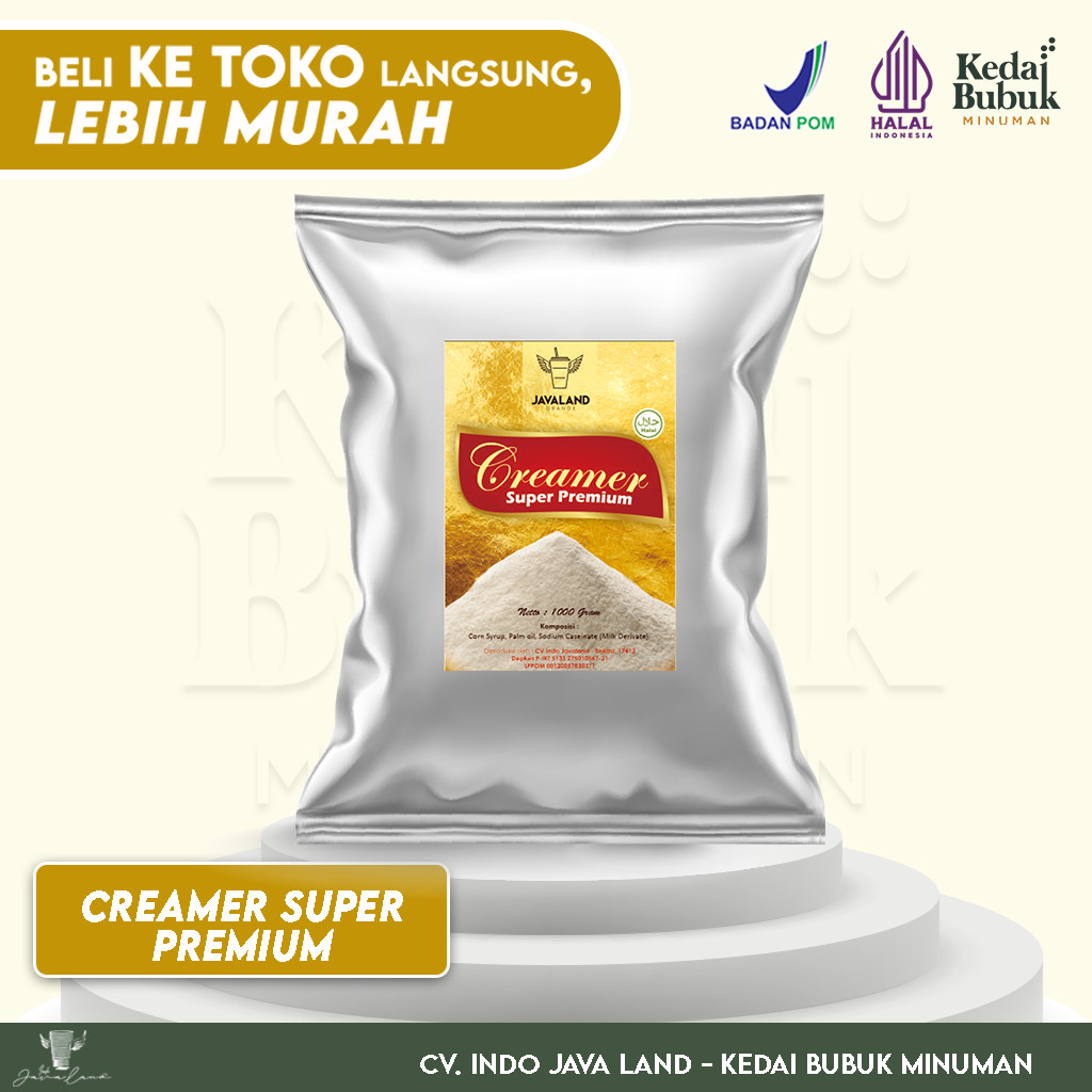 

Javaland Bubuk Creamer / Krimer 1Kg - Super Premium | Non Dairy | Creamy Café