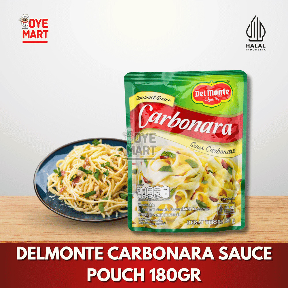 

DELMONTE CARBONARA SAUCE 180GR / SAUS PASTA