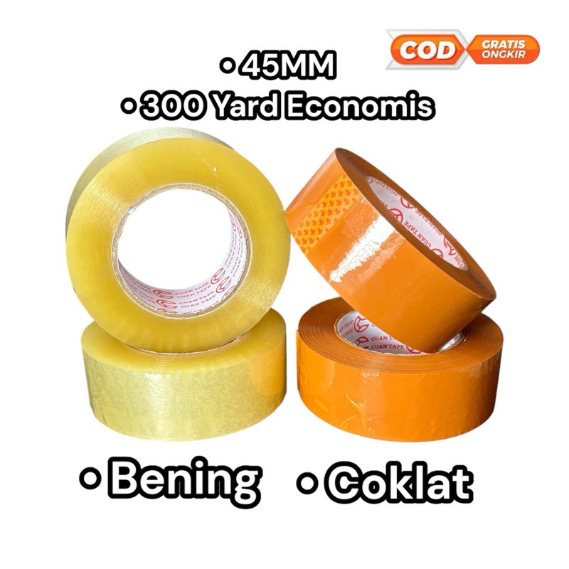 

LAKBAN JUMBO 45mm 300 YARD BENING Eco Isolasi Clear