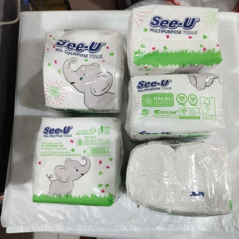

tisu serbaguna, 150 sheet, see-u multipurpose tissue (1pcs)