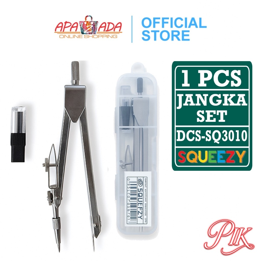 

Jangka Stainless Anti Karat Set + Isi [2 Pcs] / Math Set / Drawing Compass Set DC-SQ3010