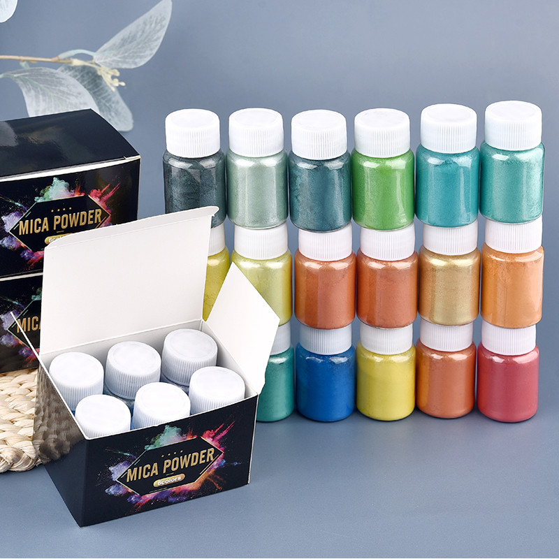 

6 Colors/Set Pearl Powder Pigment DIY Epoxy Resin Mold Colorant Dye Mineral Powder Epoxy Resin Dye Pearl Pigment Glitter Crafts