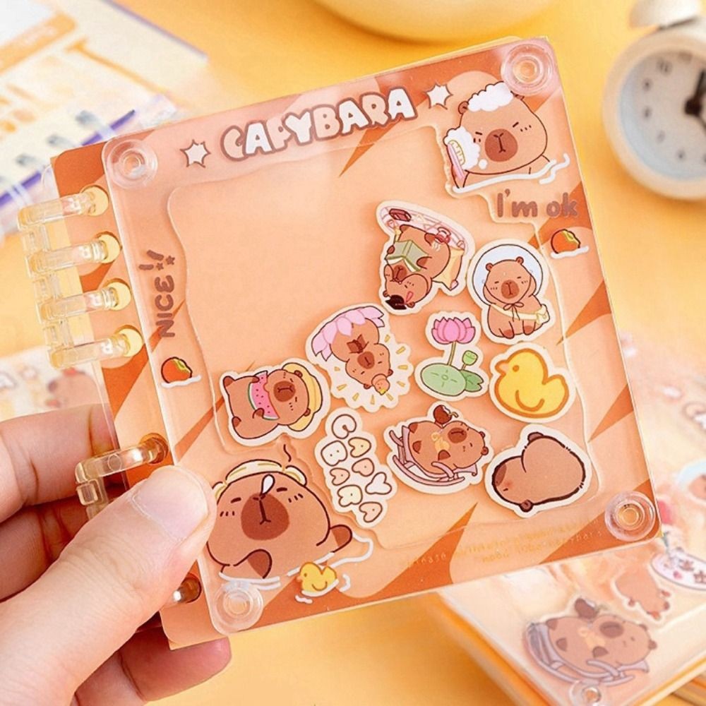

Portable Acrylic Shaking Capybara Book Notepads Memorandum Capibara Pocket Book Loose-leaf Random Cover Kapibara Notebook Office