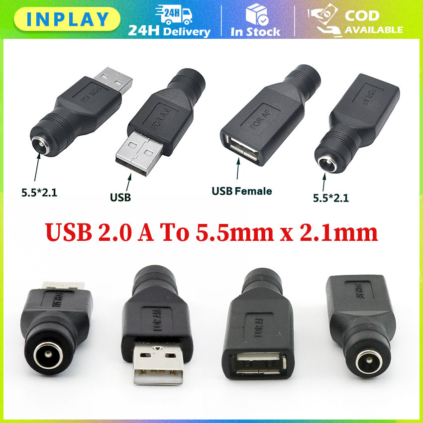 Konektor Power DC Jack 5.5 x 2.1mm Female ke Type-C / Mini USB / Micro USB Male – Adaptor Listrik Co