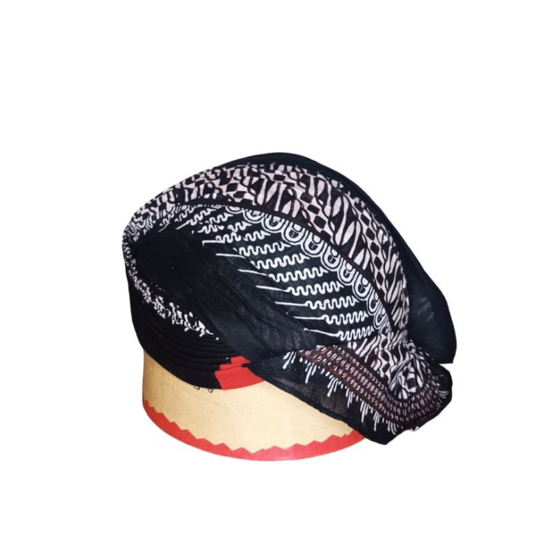 Blangkon kumitir tengah putih bisa cuci dan lipat