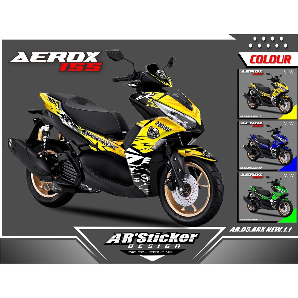 `` Decal Sticker  Aerox 155  New Full Body - Dekal Yamaha Aerox New 2021 Disain ABSTRAK D5 (Kode 001