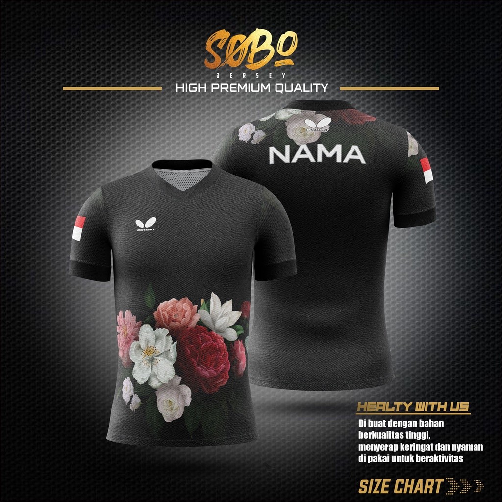 [PREMIUM ORIGINAL] Baju Kaos Tenis Meja | Jersey Pingpong Custom