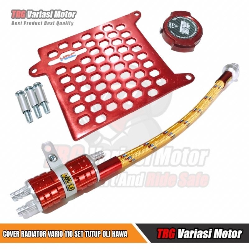 Cover Radiator Vario 110 Karbu Tutup Radiator Model HRC CNC Set Tutup Oli Hawa 5 Variasi Warna MM