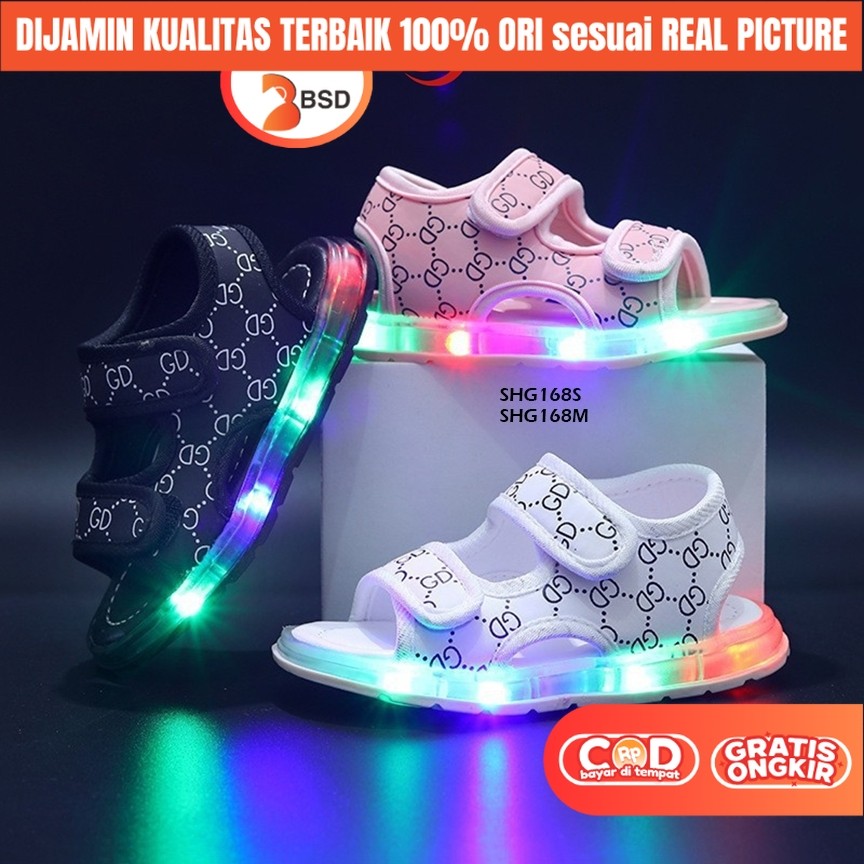 Sandal Sendal sepatu gunung lampu LED Anak Laki Laki Perempuan  Jordan GD Import Premium SD SMP