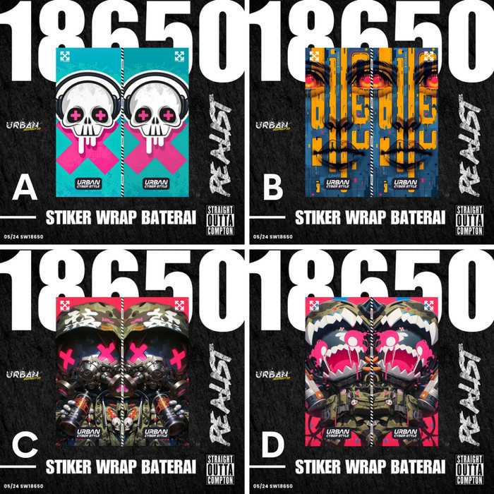 

Stiker / Sticker Skin Wrap / Pelindung Baterai 18650 (1Pcs) by Catalyst Handicraft