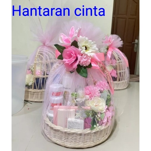 (Ecer Satuan) HANTARAN CINTA Keranjang Hantaran Keranjang Rotan Seserahan Pernikahan Hampers