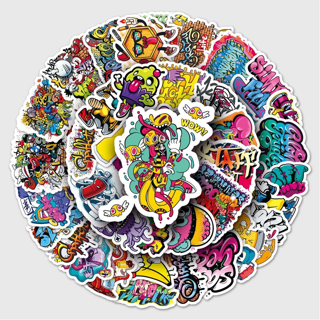 

50PCS Street Graffiti Sticker Personalized Art Sticker DIY Mobile Phone Case Skateboard Suitcase Sticke Waterproof