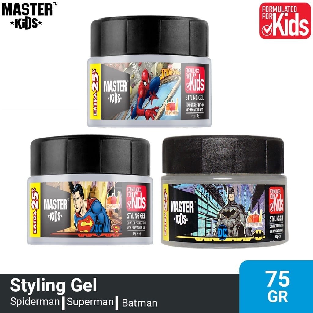 Master Kids Styling Gel | Minyak Rambut Anak | Pomade Anak Karakter | 75 Gr