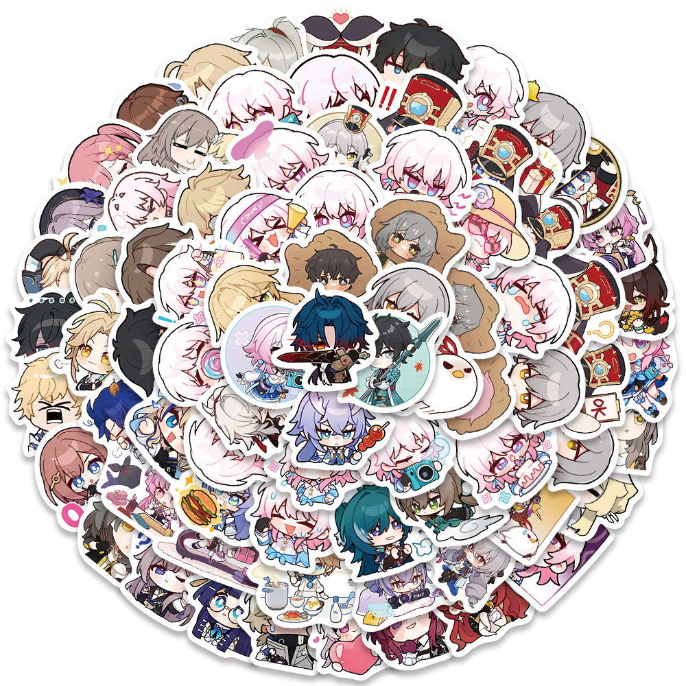 

80pcs Mini Size Cute Cartoon Game Honkai: Star Rail Stickers For Laptop Guitar Luggage Skateboard Waterproof Graffiti Decals