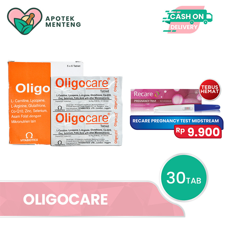 Oligocare 30 Tablet - Suplemen Penunjang Promil dan Kesuburan Pria