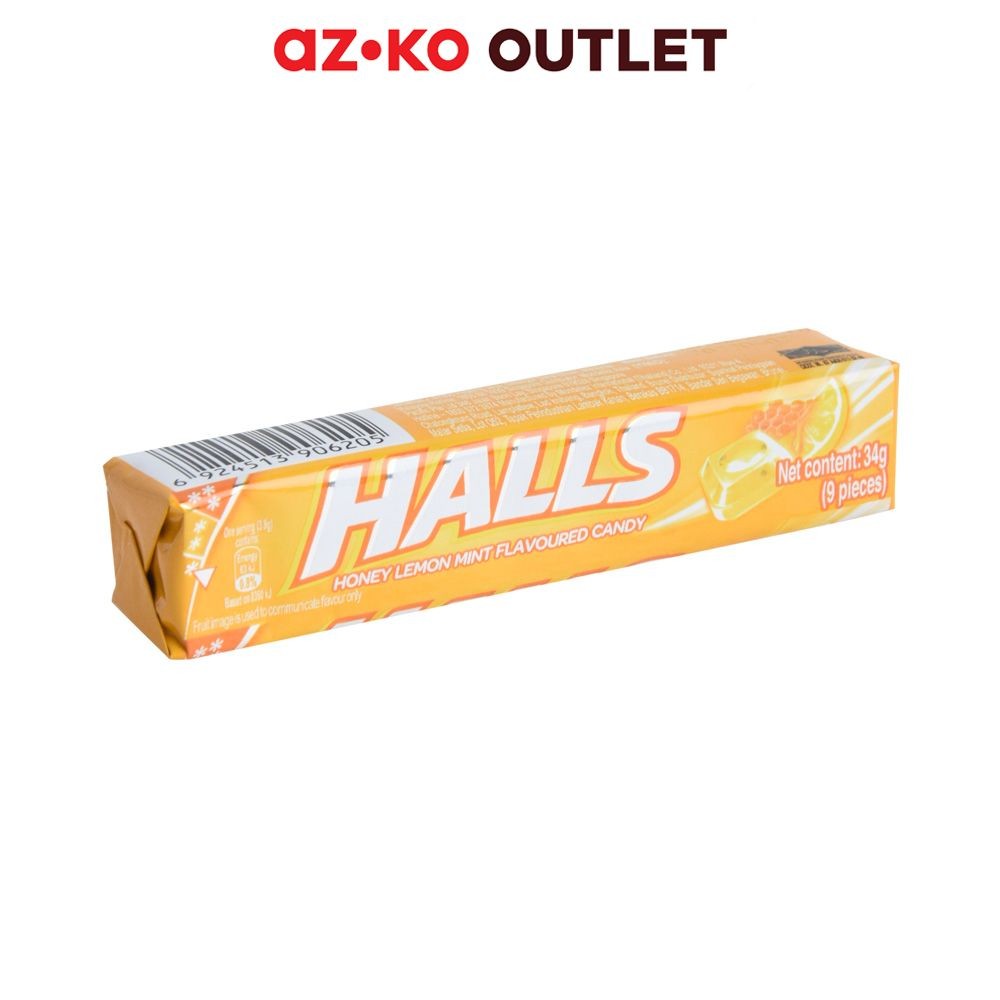 

Halls 34 gr Permen Honey Lemon Mint Candy Sweets Makanan Manis Gummies Makanan Ringan