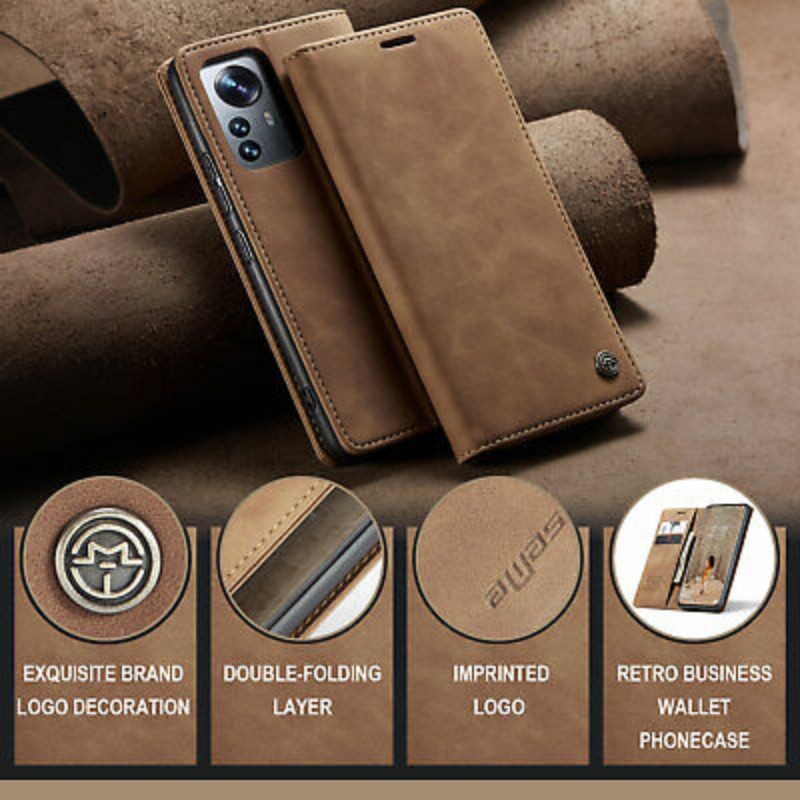 Case Xiaomi 12 / Xiaomi 12 Pro / Xiaomi 12 Lite Flip Wallet Leather Case Cover Sarung Dompet Caseme 
