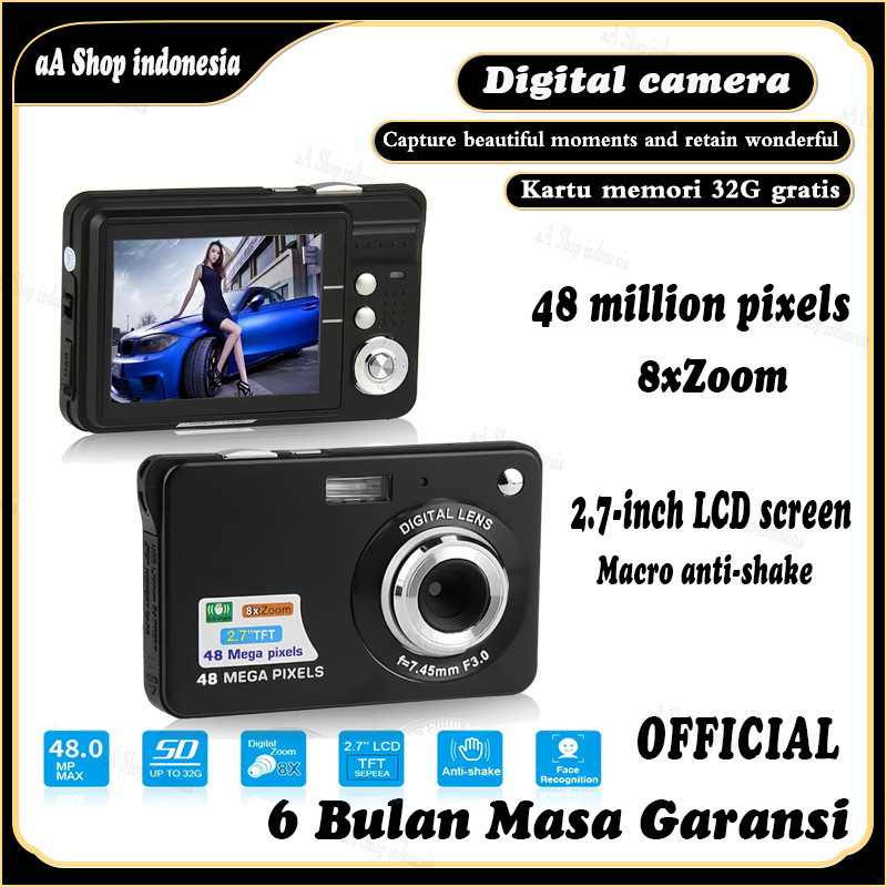 Kamera digital retro HD Digicam Kamera Pocket 48MP Kamera Kamera digital pocket ORIGINAL FULL SET 48