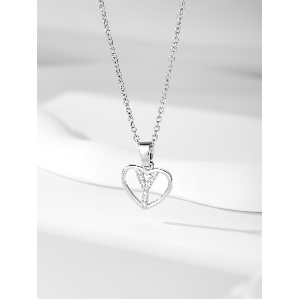 Lavish Jewelry 573N Kalung Titanium Huruf Muda Emas Wanita Anti Karat Asli Panjang