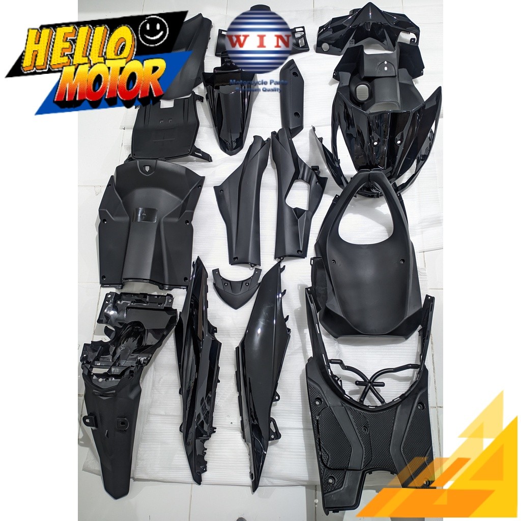 Full Body Beat FI CBS K25 2012 2013 2014 Hitam WIN | complete set bodi kasar halus motor honda injek