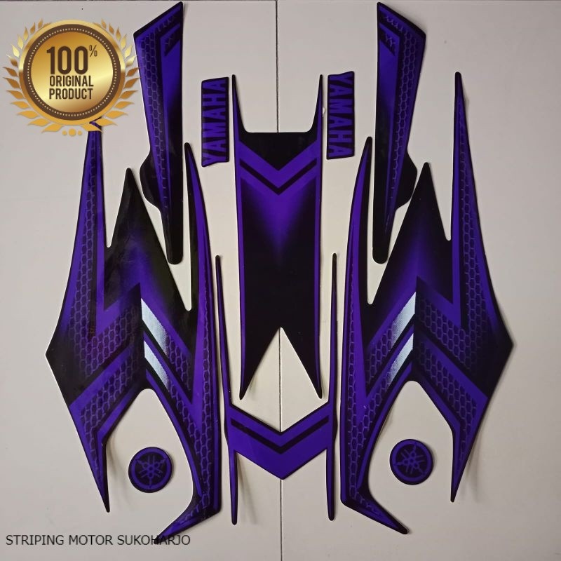 (ORI) striping yamaha RX king 2004 se ungu kualitas original
