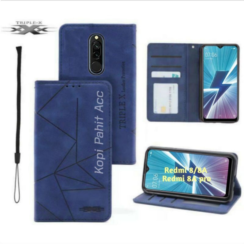 Case Xiaomi Redmi 8 8A 8A Pro  Flip Cover Wallet Sarung Hp Casing Dompet Flip Magnet