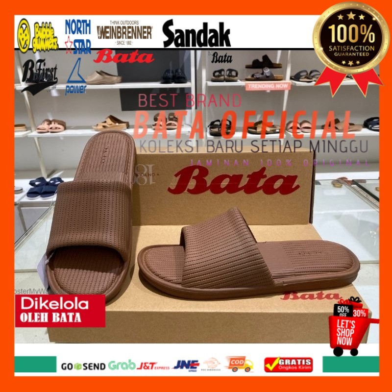 sandal slop karet wanita sandak bata empuk original 572-4404